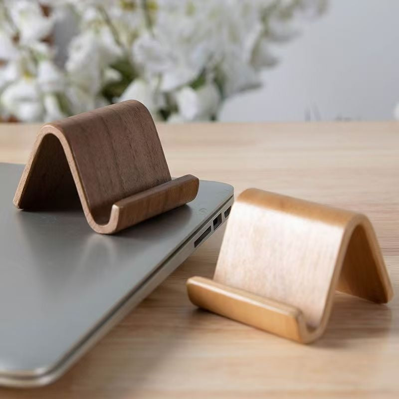 Support en bois pour téléphone